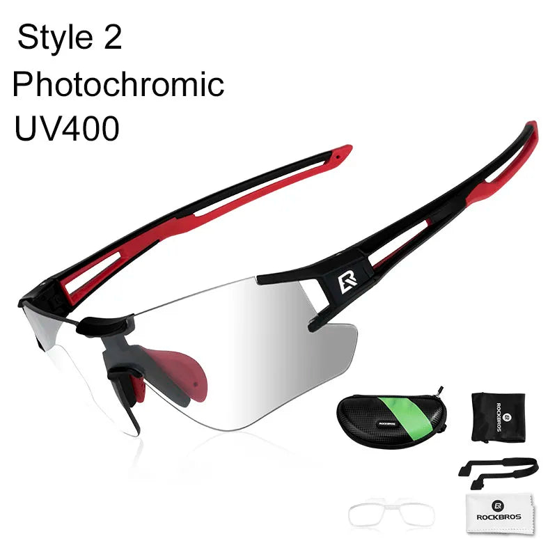 ROCKBROS Photochromic Cycling Sunglasses With UV400 Lens Protection