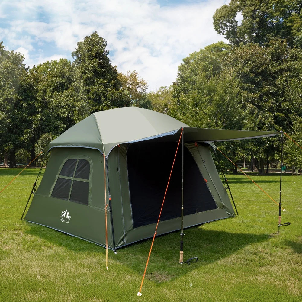 Night Cat 4 Person Blackout Pop Up Waterproof Camping Tent