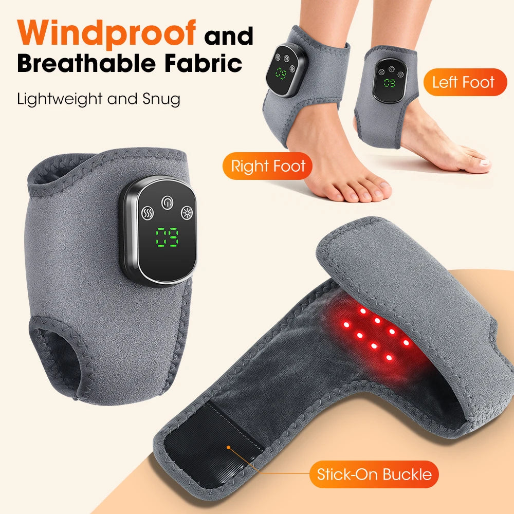 Hailicare Electric Ankle Massager With Heat And Vibration