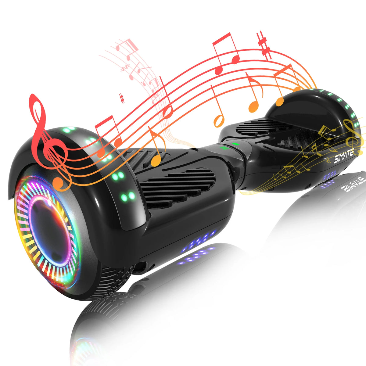 All Terrain Bluetooth Self Balancing Scooter Featuring LED Lights