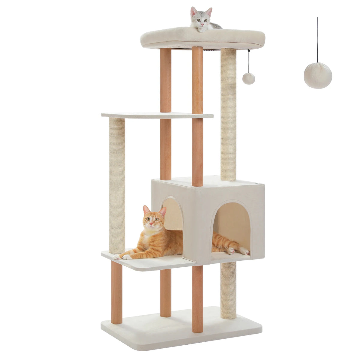 PAWZ Road Indoor Cat Tree With Sisal Scratching Posts