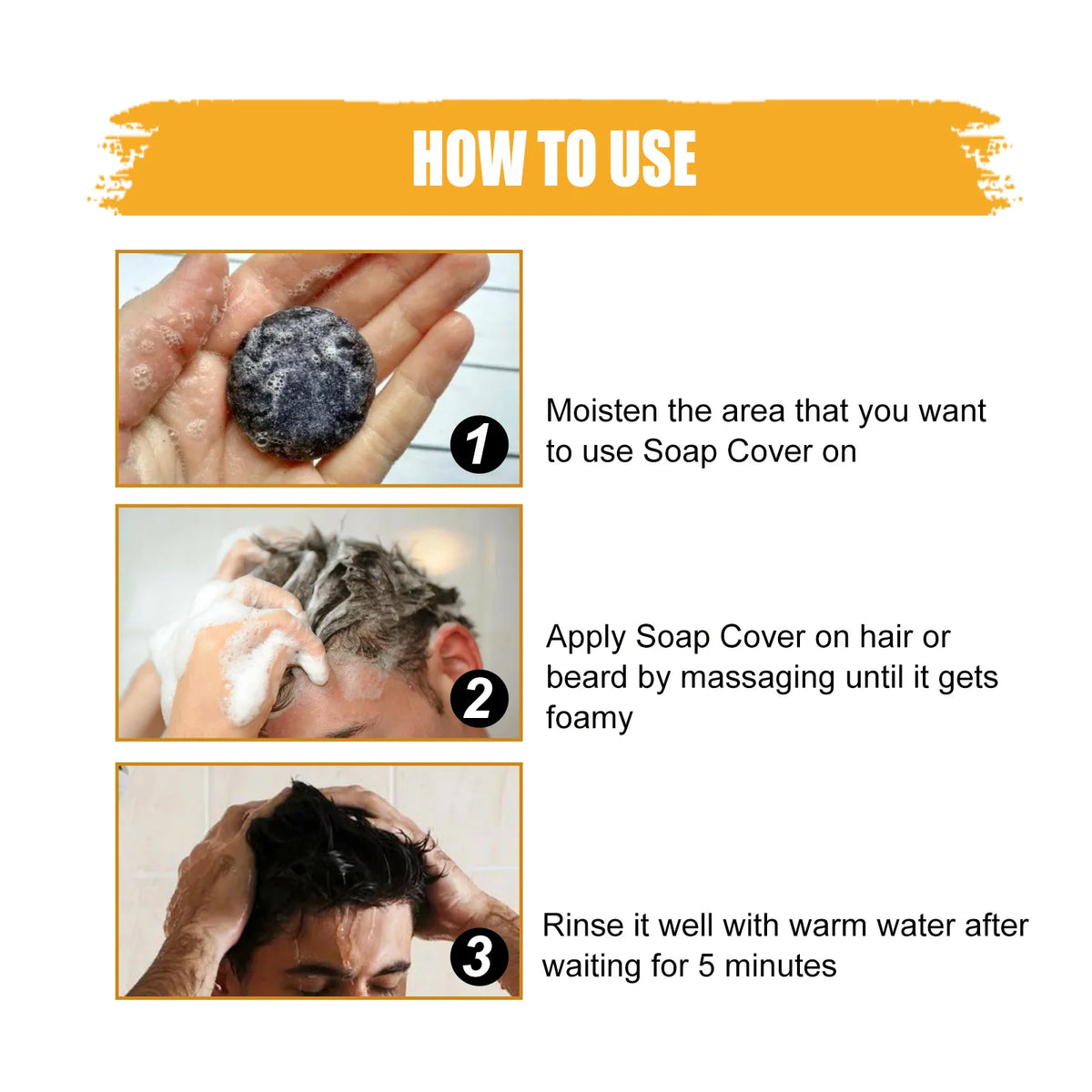 East Moon Men's Shampoo Soap Cleanses Nourishes And Moisturizes Hair