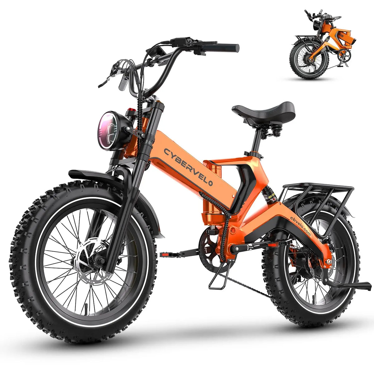 Cybervelo Foldable Electric Bike With 2000W Motor And 48V Battery
