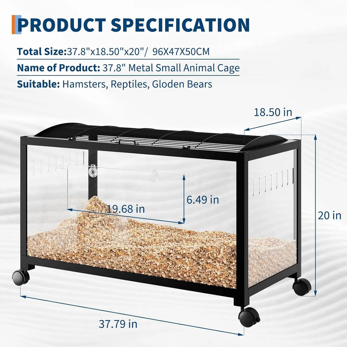 HiMiss Three Tier Hamster Cage With Exercise Wheel And Food Bowl