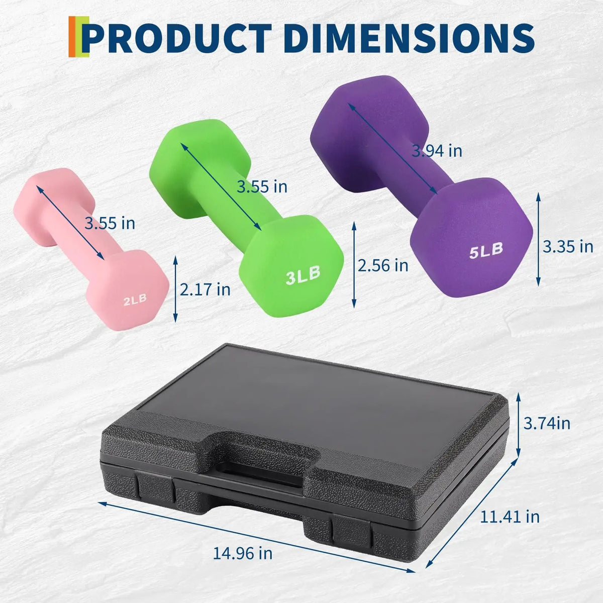 Neoprene Dumbbell Set For Home Gym Strength Training Free Weights