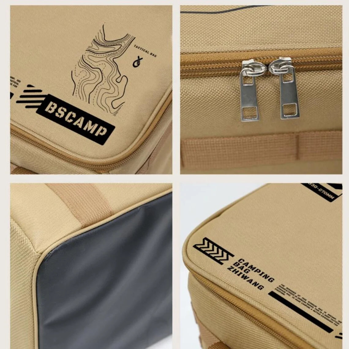 Heavy Duty Folding Camping Cookware Storage Bag Organizer