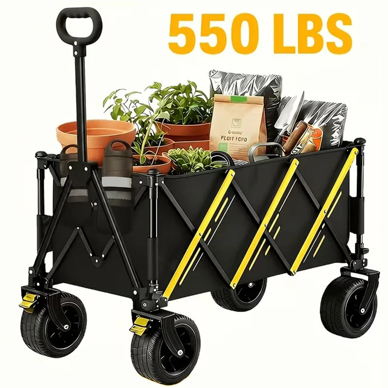 Large Capacity Folding Wagon Cart For Outdoor Camping Adventures