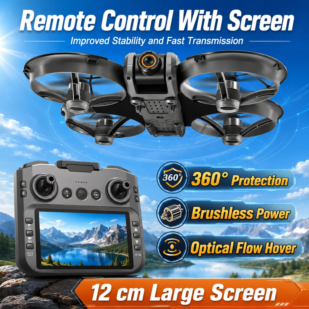 ZNLYRION 8K Dual Camera RC Drone Featuring Obstacle Avoidance