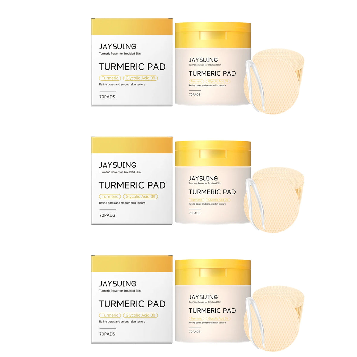 Jaysuing Turmeric Facial Cleansing Pads For Glowing Skin