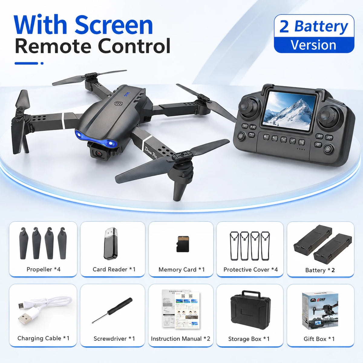 Znlyrion 4K Dual Camera Foldable RC Drone With Obstacle Avoidance