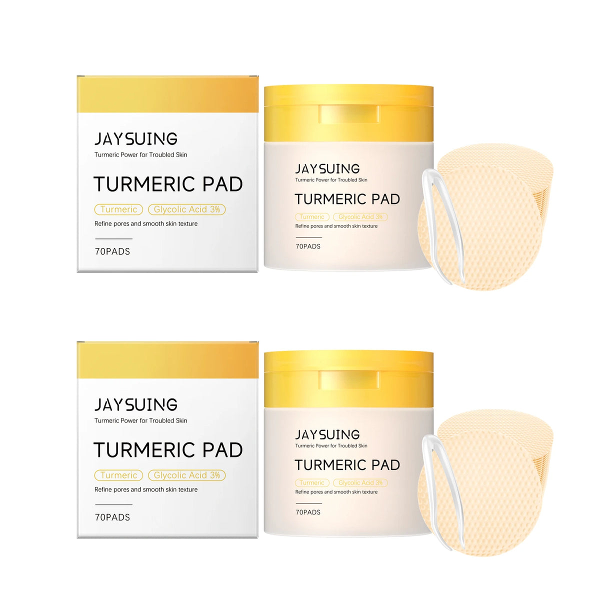 Jaysuing Turmeric Facial Cleansing Pads For Glowing Skin