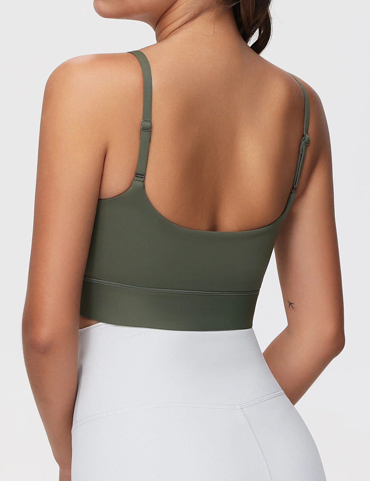 THE GYM PEOPLE Women's Adjustable Longline Sports Bras Scoop Neck Padded Wireless Workout Yoga Tops
