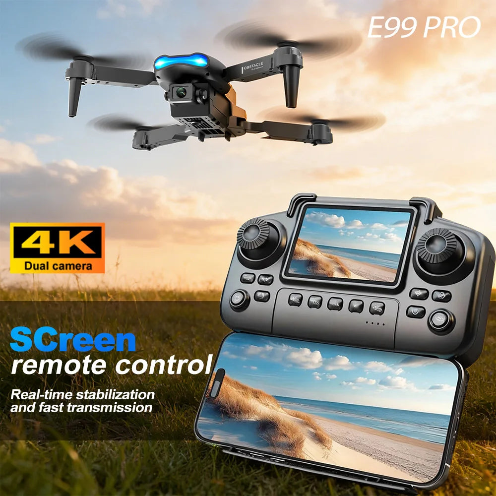 Znlyrion 4K Dual Camera Foldable RC Drone With Obstacle Avoidance
