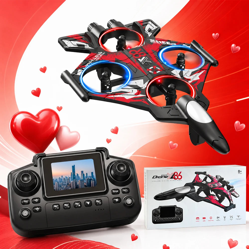 ZNLYRION RC Quadcopter Drone With 480P Camera And Screen Remote