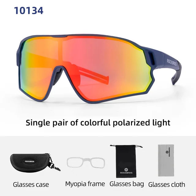 Rockbros Polarized Cycling Sunglasses UV400 Outdoor Sport Eye Protection