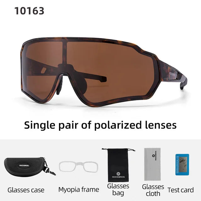 Rockbros Polarized Cycling Sunglasses UV400 Outdoor Sport Eye Protection