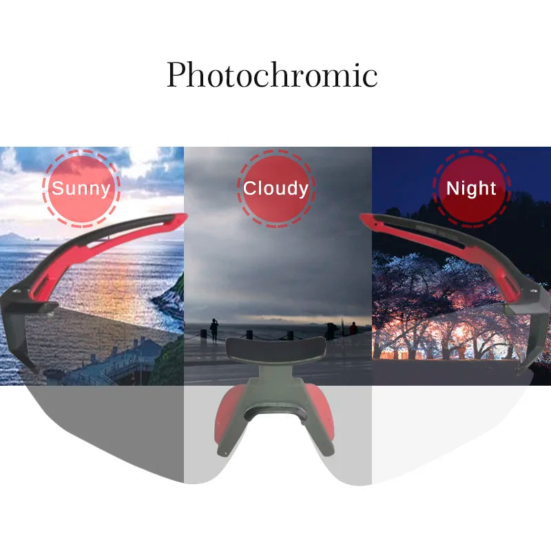 ROCKBROS Photochromic Cycling Sunglasses With UV400 Lens Protection