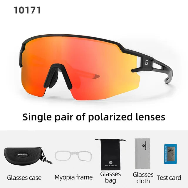 Rockbros Polarized Cycling Sunglasses UV400 Outdoor Sport Eye Protection