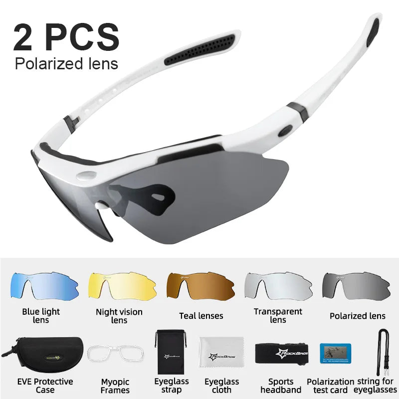 Rockbros Polarized Cycling Sunglasses UV400 Outdoor Sport Eye Protection
