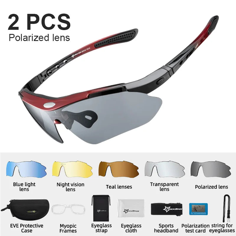 Rockbros Polarized Cycling Sunglasses UV400 Outdoor Sport Eye Protection