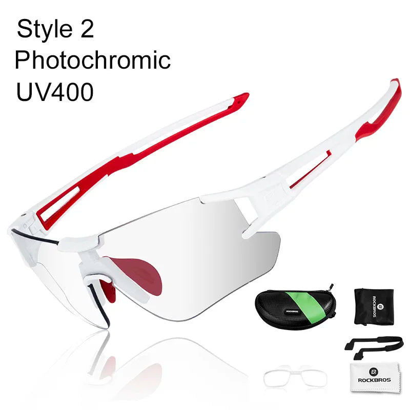 ROCKBROS Photochromic Cycling Sunglasses With UV400 Lens Protection
