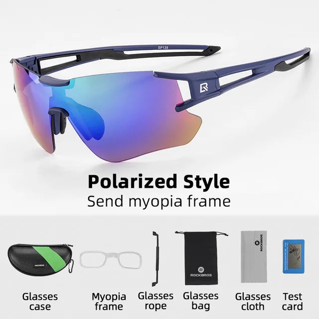 Rockbros Polarized Cycling Sunglasses UV400 Outdoor Sport Eye Protection