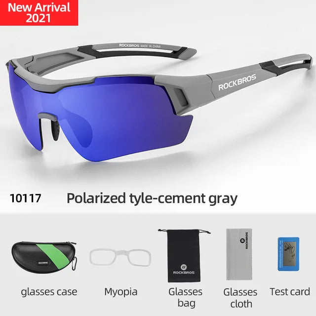 Rockbros Polarized Cycling Sunglasses UV400 Outdoor Sport Eye Protection