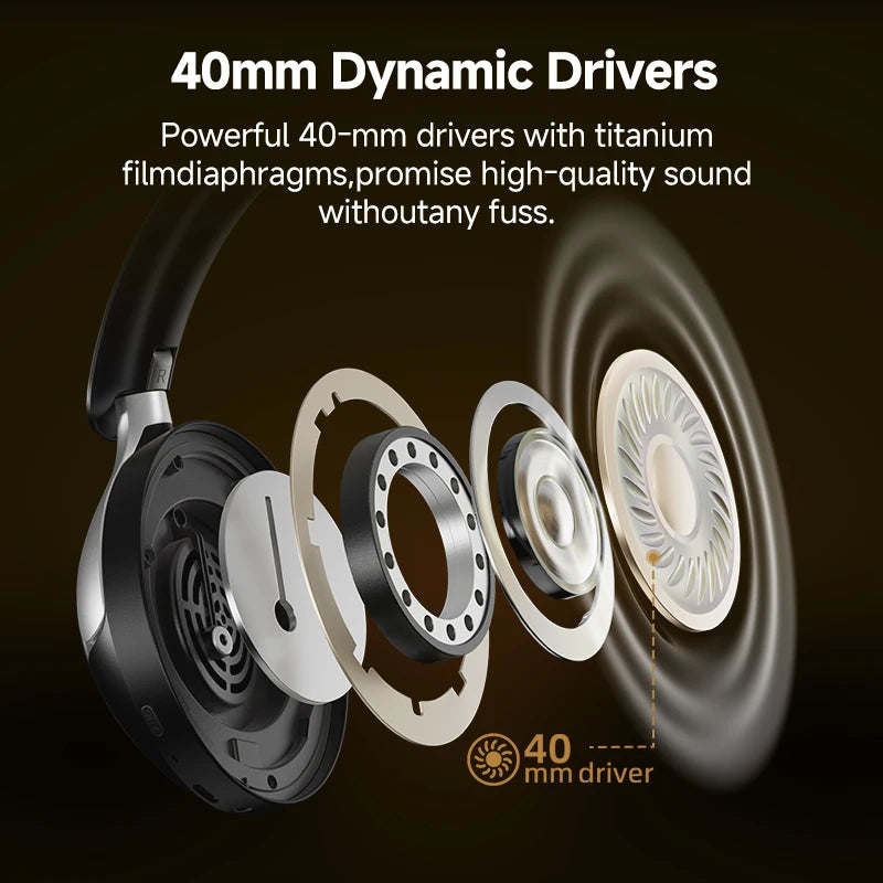 QCY H3 Pro Wireless Bluetooth Headphones With Adaptive ANC