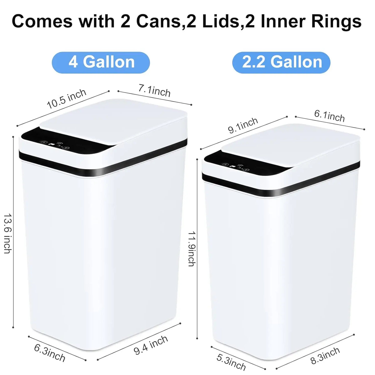 Automatic Touchless Motion Sensor Trash Can With Lid