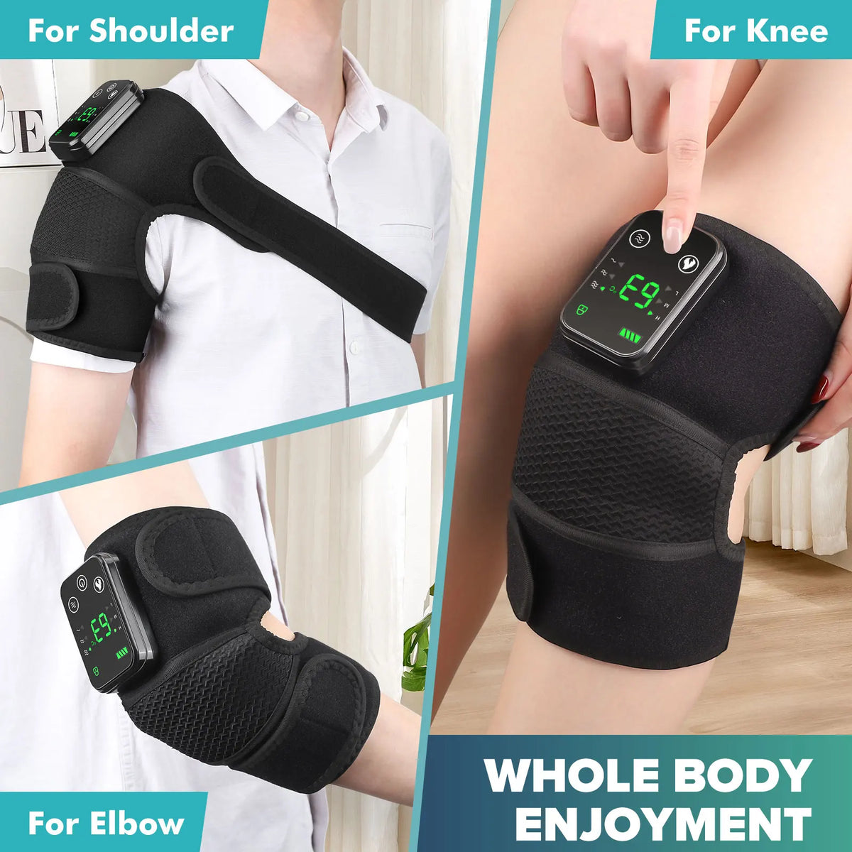 Moajaza 3 In 1 Electric Heated Vibration Knee Massager