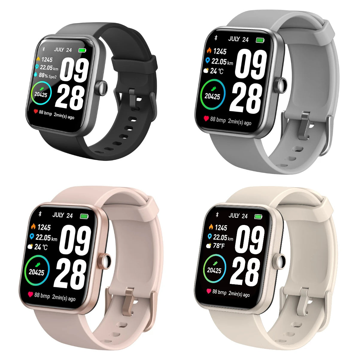 TOZO S2 Smartwatch Alexa Built In 5ATM Waterproof Fitness Tracker