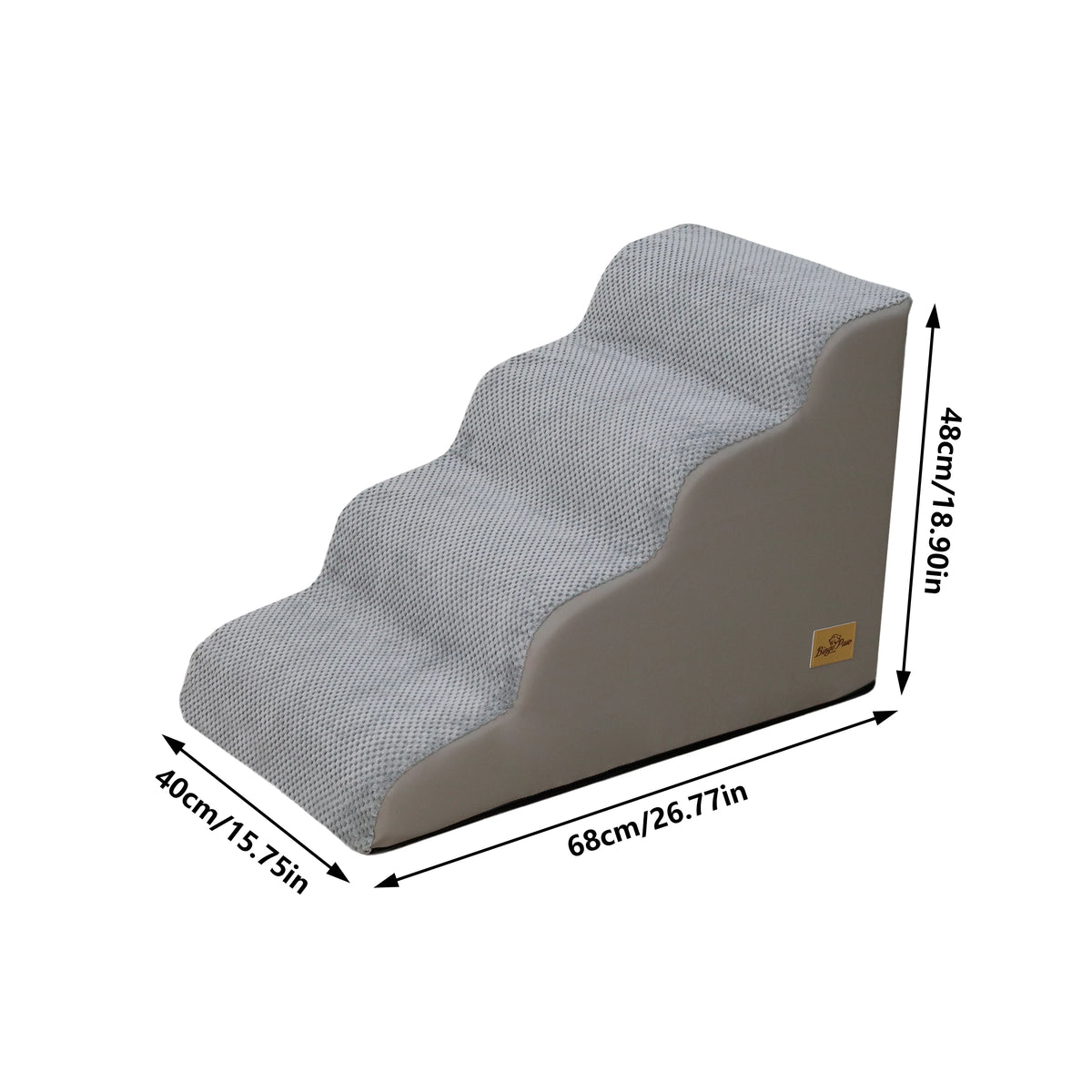 Durable Curved Dog Stairs With Removable Cover For Small Pets