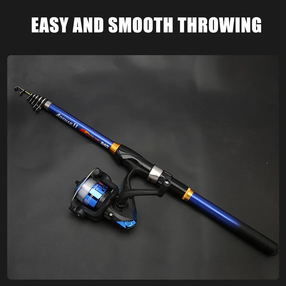 Lightweight Telescopic Fishing Rod For Outdoor And Night Casting