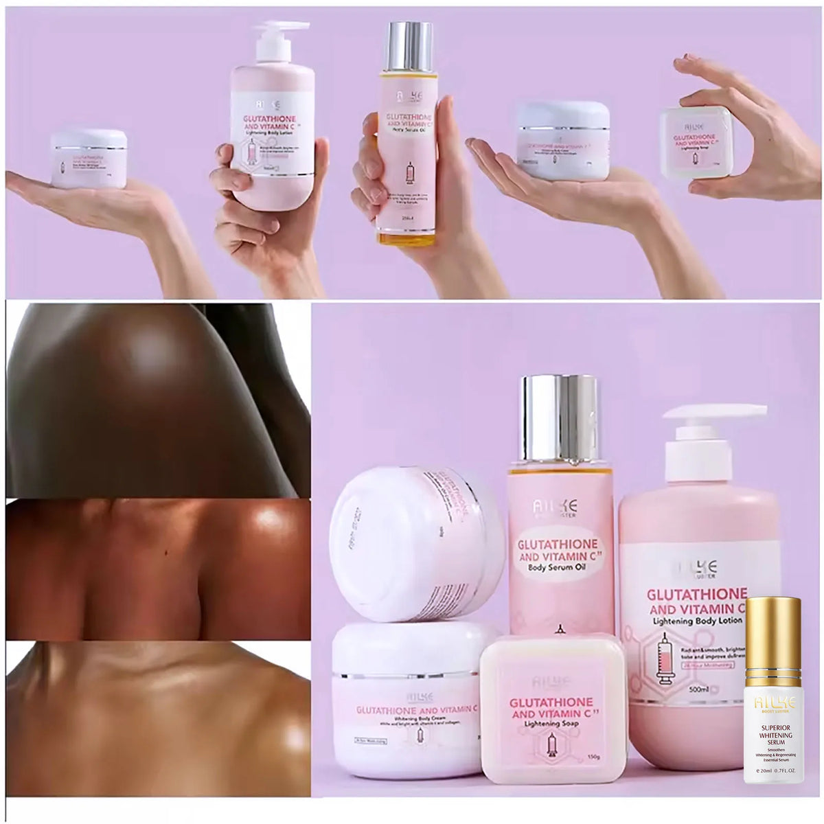 AILKE Premium Vitamin C And Glutathione Brightening Body Lotion