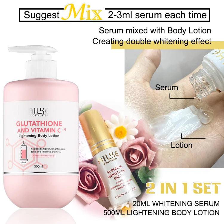 AILKE Premium Vitamin C And Glutathione Brightening Body Lotion
