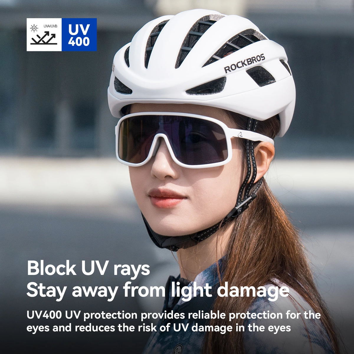 Rockbros Photochromic Cycling Glasses UV400 Protection Outdoor Sports