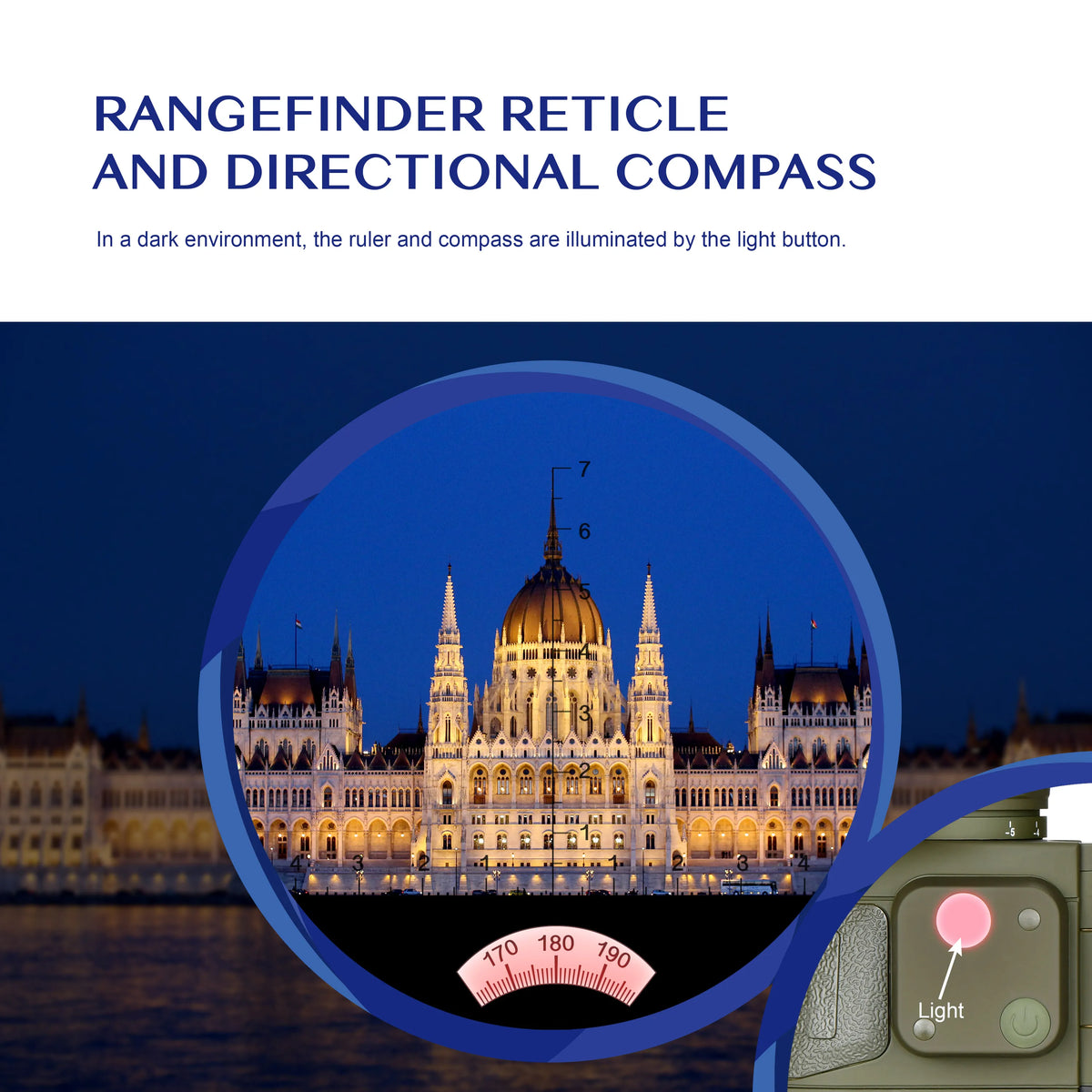 HD Marine Binoculars With Rangefinder And Compass Waterproof