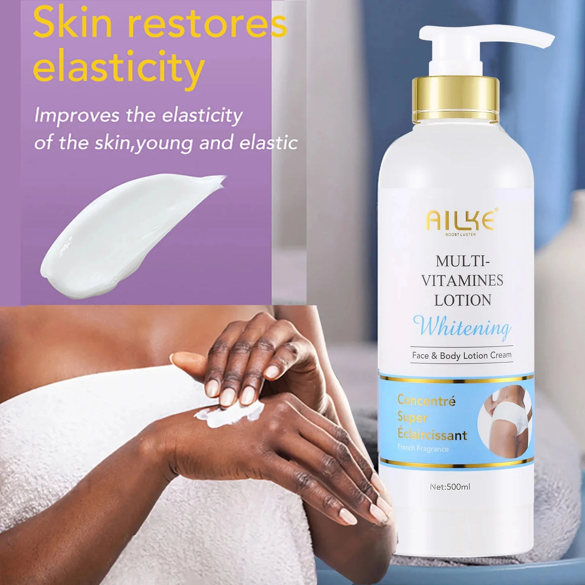 Ailke Multi Vitamin Whitening Body Lotion For Glowing Skin