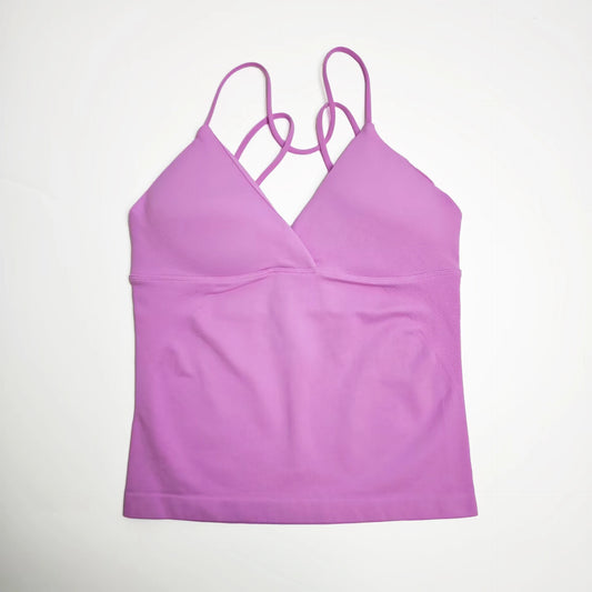 NCLAGEN Seamless Twist Front Longline Women Workout Tank Top