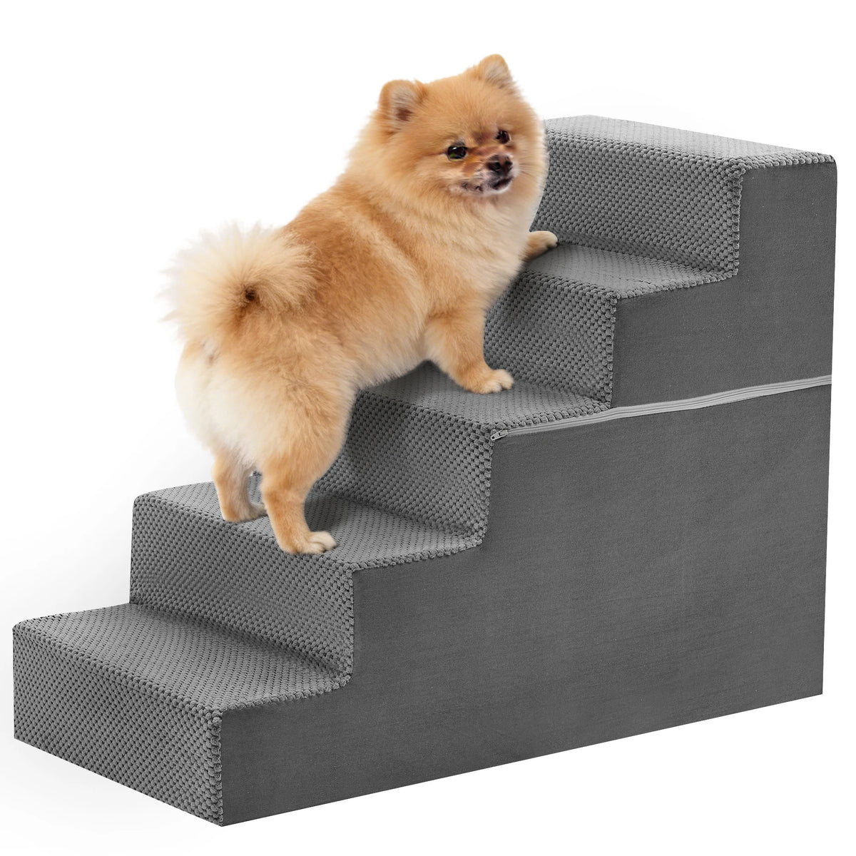 Premium Foam Dog Stair Ramp With Non Slip Indoor Steps