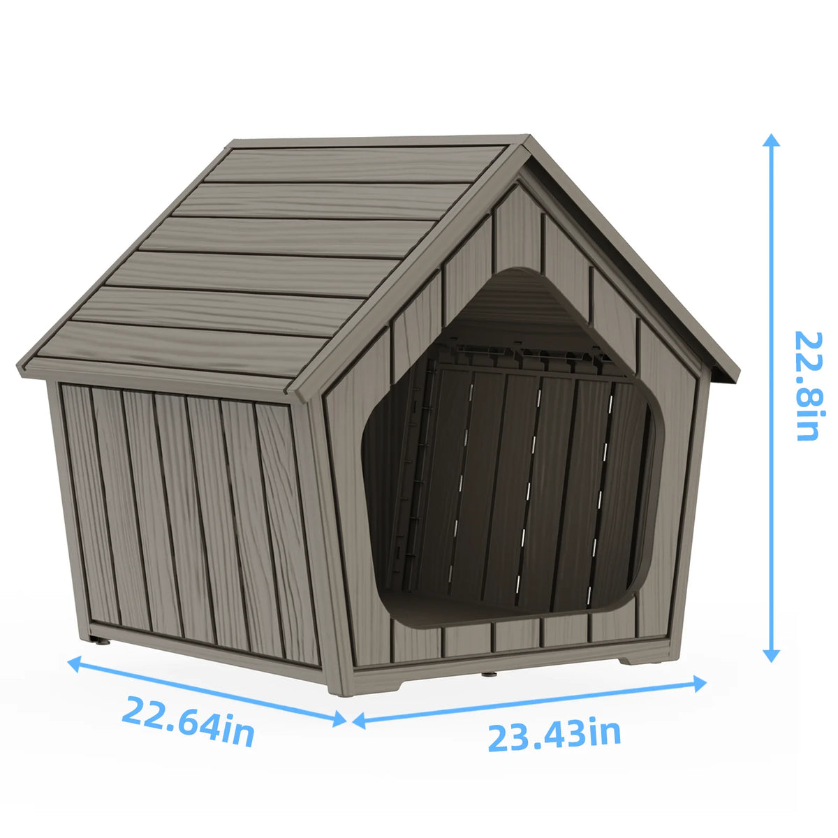 Waterproof Plastic Gable Roof Outdoor Dog Shelter Box