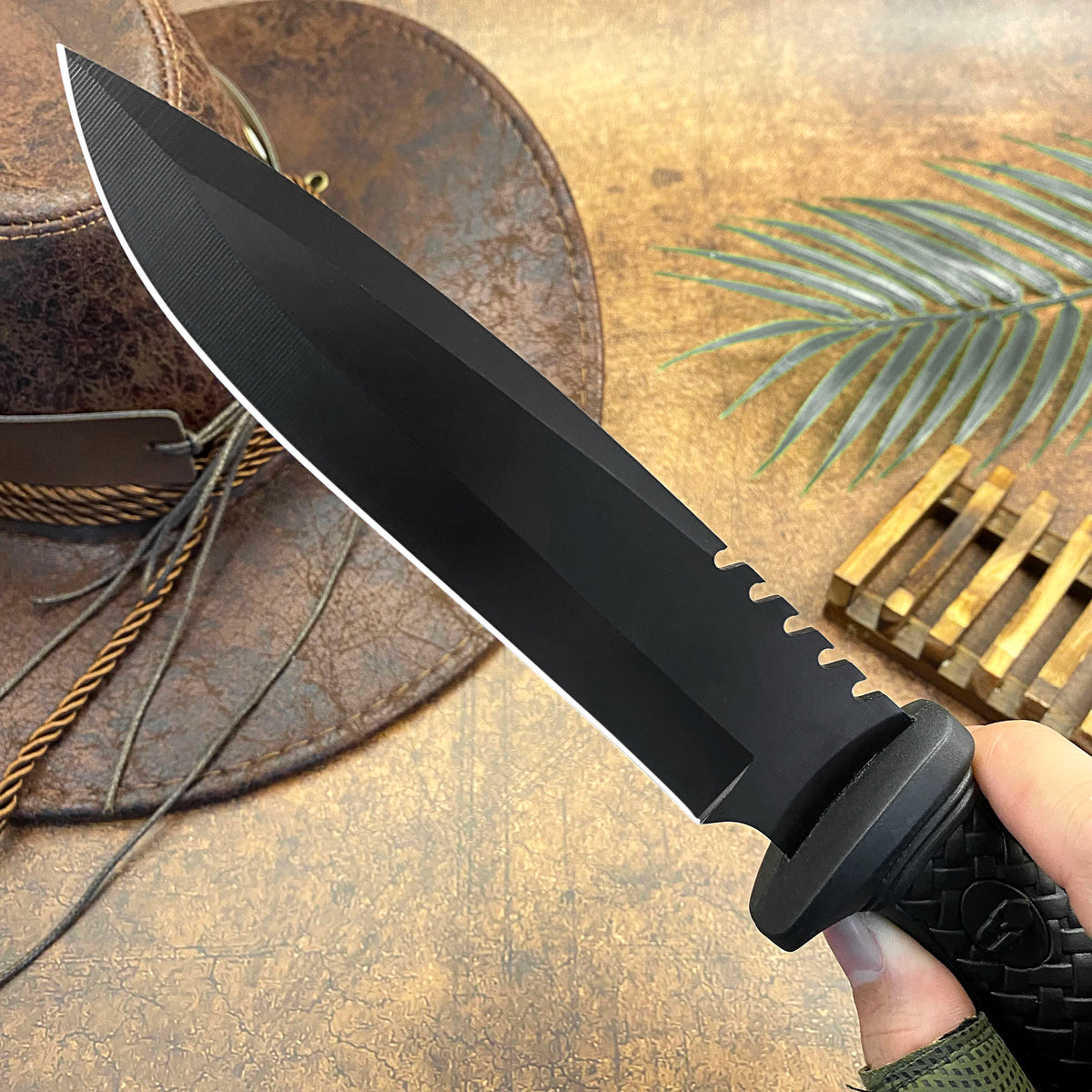 Gdekls Outdoor Straight Knife With Stainless Steel Blade