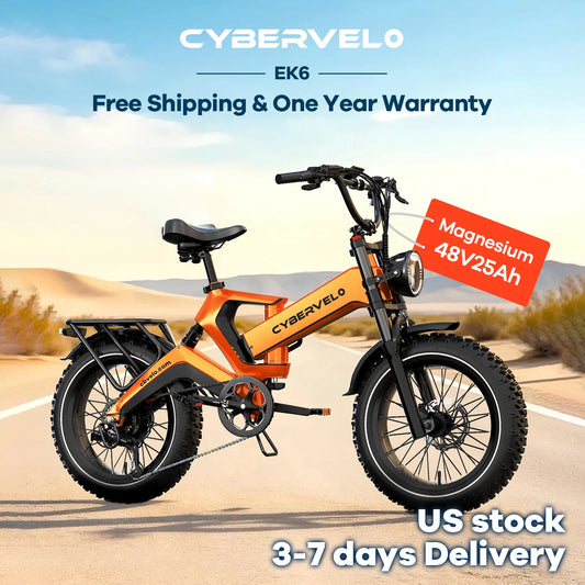 Cybervelo Foldable Electric Bike With 2000W Motor And 48V Battery