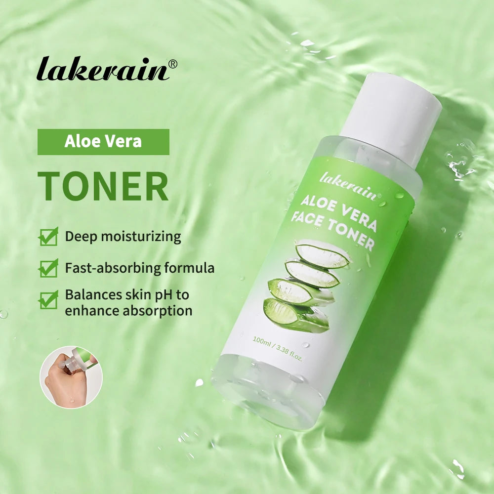 Lakerain Aloe Vera Deep Hydration Skincare Set Cleanser Toner Serum