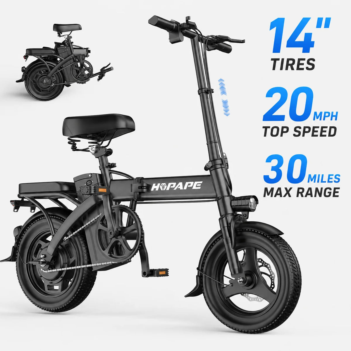 EOEOTWO Fat Tire Electric Bike 48V 1000W Peak 1500W Motor