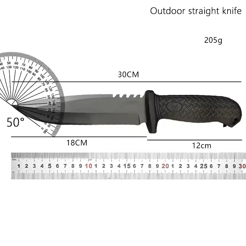 Gdekls Outdoor Straight Knife With Stainless Steel Blade