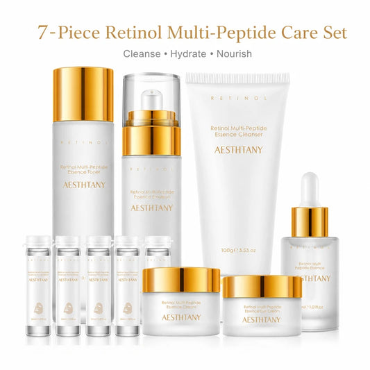 Retinol Multi Peptide Skincare Set For Hydrating Facial Care