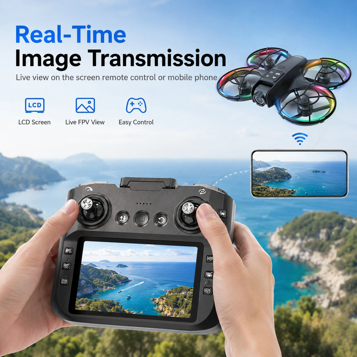 ZNLYRION K200MAX Mini Drone With Adjustable Camera And Brushless Motor