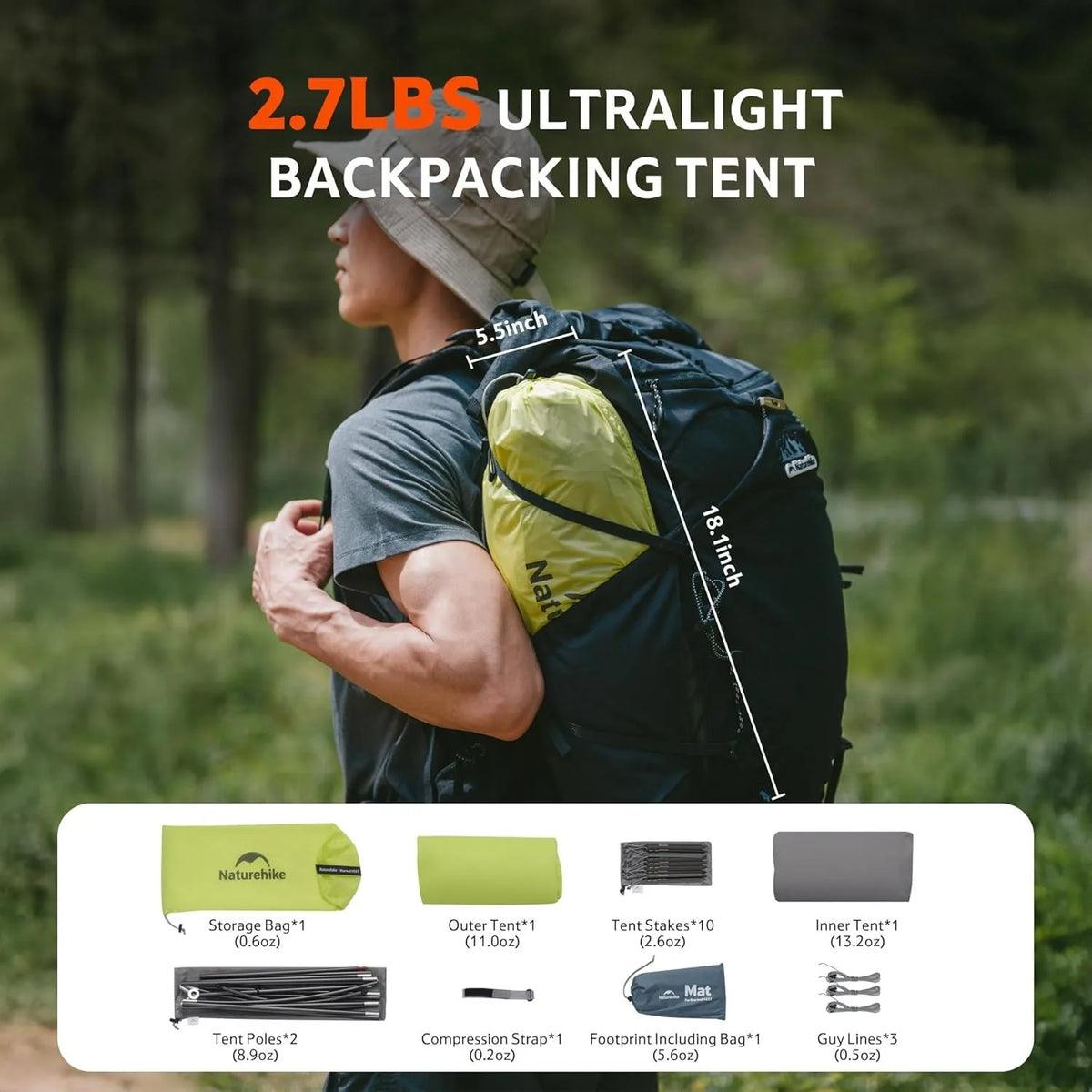 Naturehike Star Trail EXT Two Person Ultralight Hiking Tent