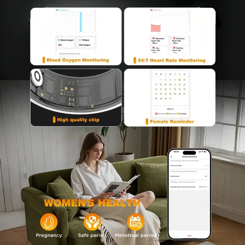 Casatelieer Smart Ring With SpO2 And Heart Rate Tracking